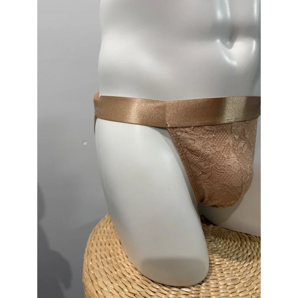 Cosabella Lace Jock Strap Men Never Say Never Nude Beige Luxury Underwear S